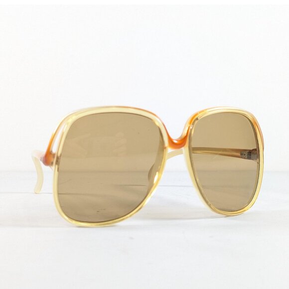 Vintage 1970s French eyeglasses, France 1356 large sunglasses with vinyl case - Picture 1 of 15